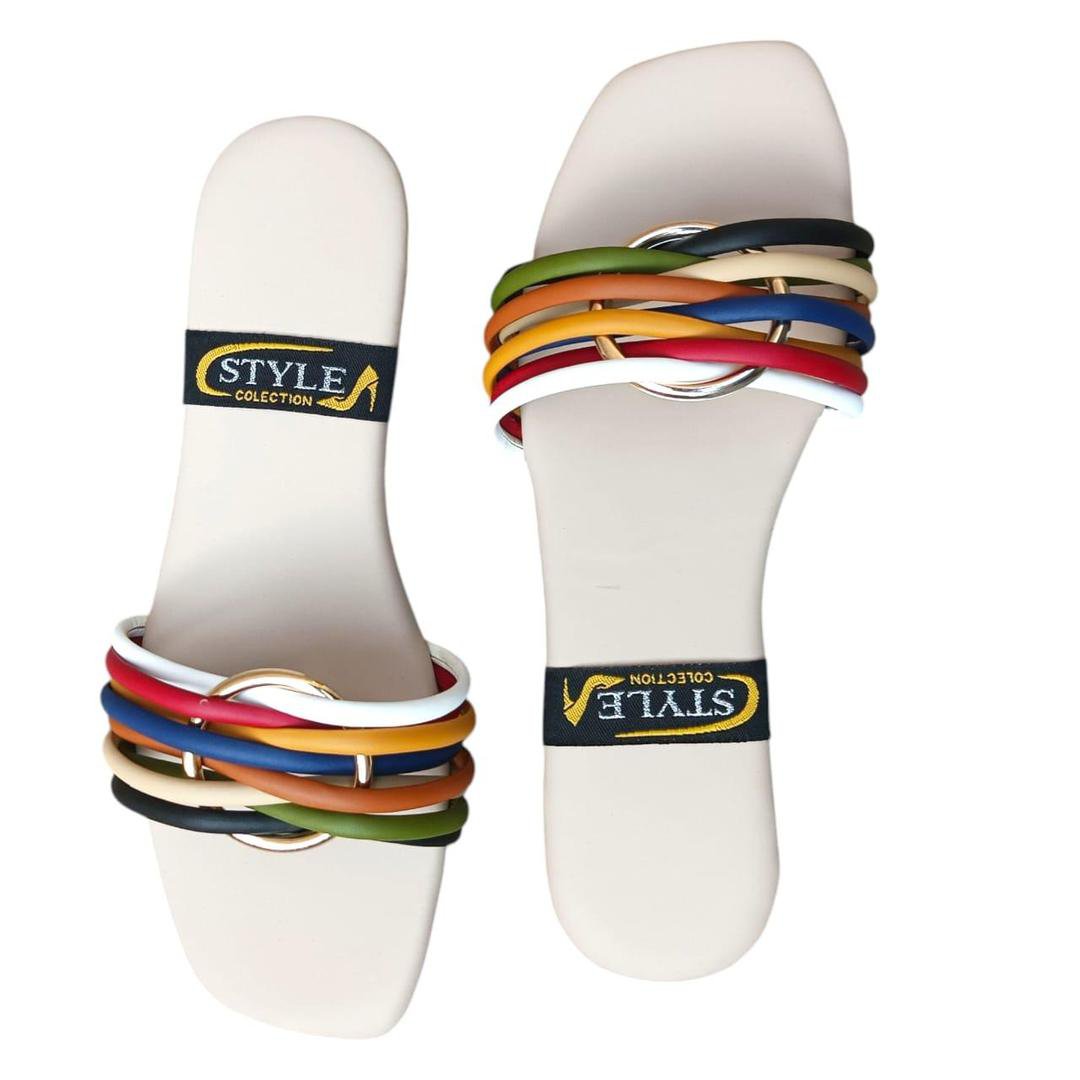 Stylish Women's Semi-formal PU-Fabric Flats 1 Pcs in Multicolor - Image 2