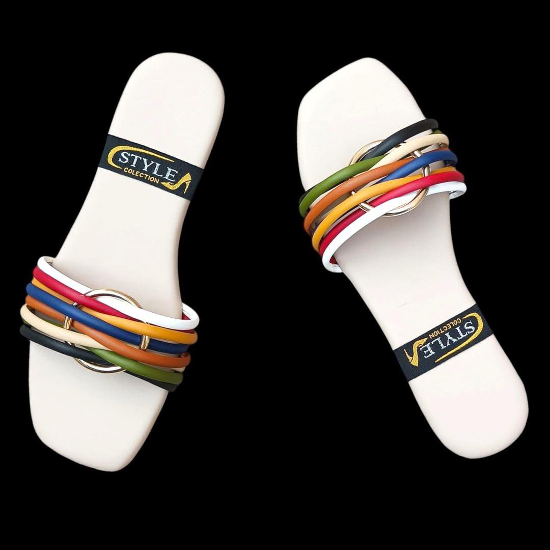 Stylish Women's Semi-formal PU-Fabric Flats 1 Pcs in Multicolor - Image 3