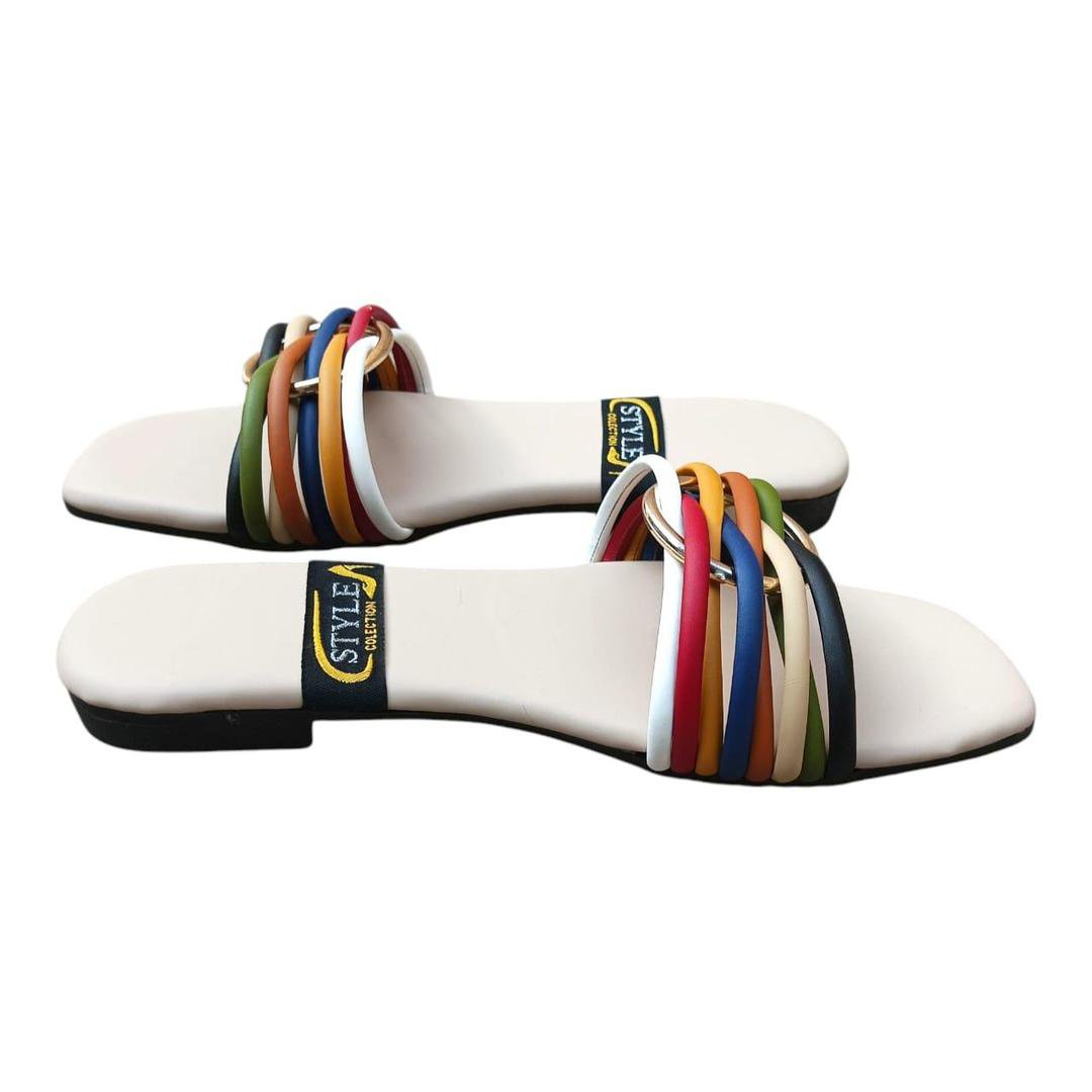 Stylish Women's Semi-formal PU-Fabric Flats 1 Pcs in Multicolor