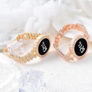 Sleek Women's Round Face China Strap Touch Digital Watch