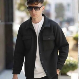 1 Pcs Men's Fleece Plain Fleece Jacket