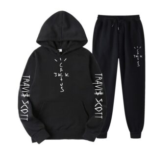 Men's autumn and Winter Fashion  230g heavy thick Travls Scott Painted     Men's Sweater suit hoodie