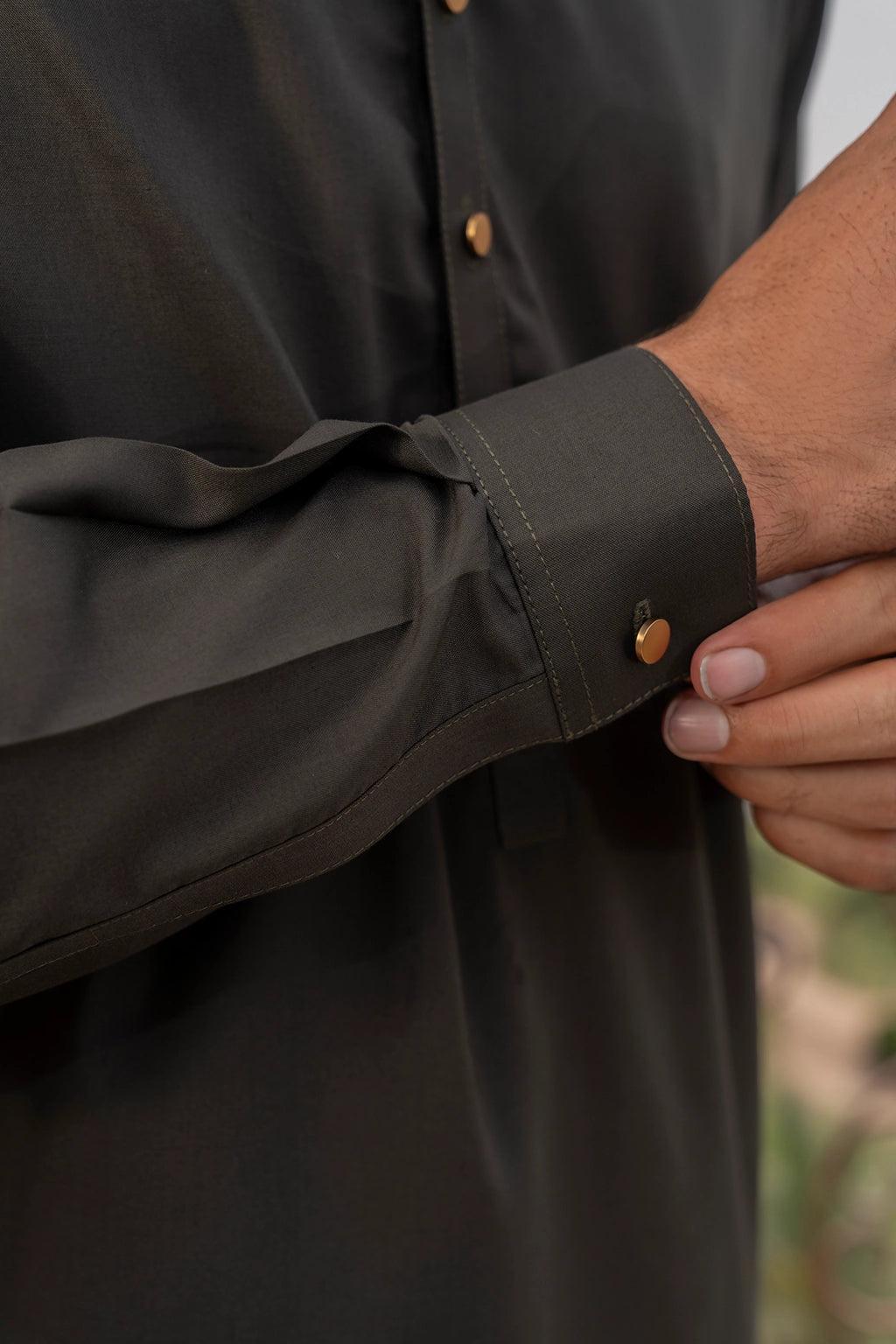 Elegant Dark Green Kurta – Stylish & Comfortable Traditional Wear - Image 4