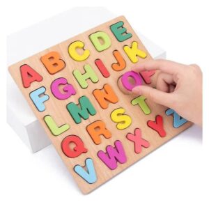 Colorful Wooden Capital ABC Puzzles Educational Toy for kid's